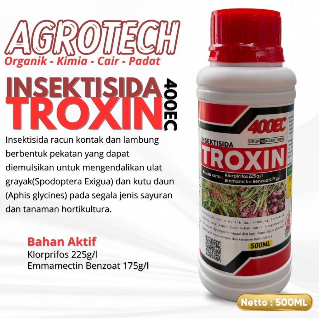 Jual Insetisida TROXIN 400EC Formulasi Kontak Atasi Hama Ulat Grayak ...