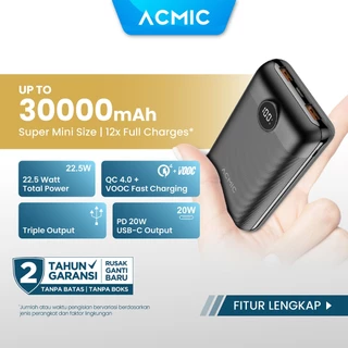 ACMIC DIGIMAX 20000mAh Powerbank Mini 22.5W Fast Charging Type C Black