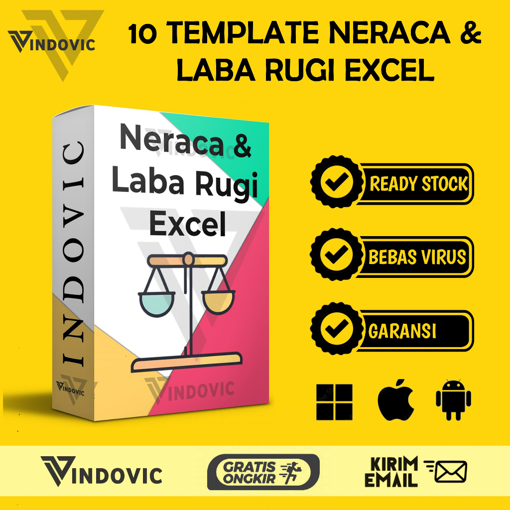 Jual [T0315] 10 Template Neraca & Laba Rugi Excel | Laporan Keuangan ...
