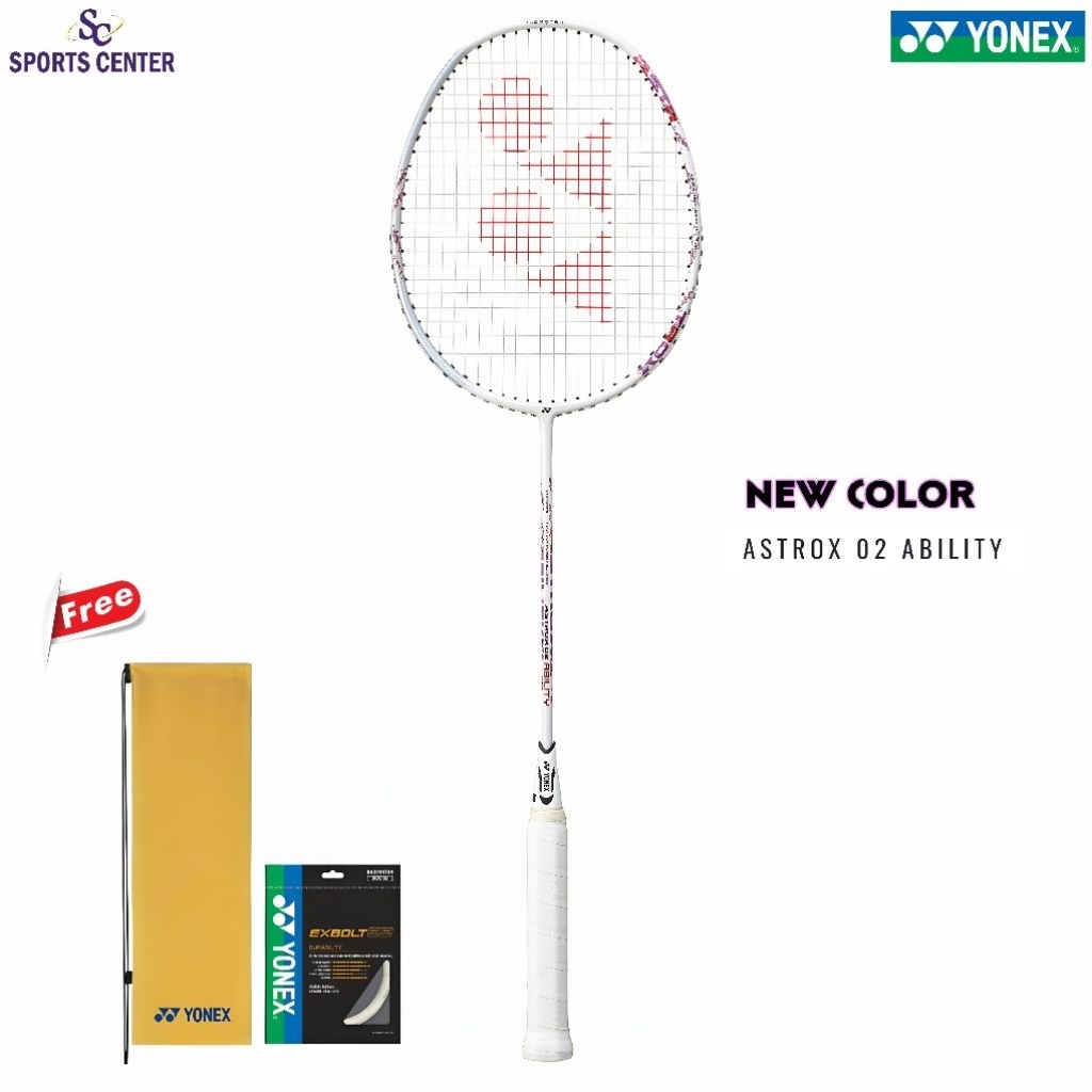 Jual New Color Raket Badminton Yonex Astrox 02 Ability White / Pink ...