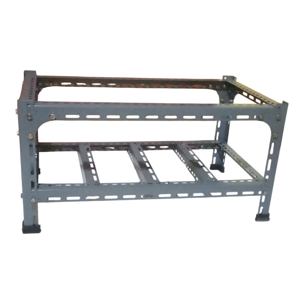 Jual Rak meja 2susun besi siku lubang serbaguna | Shopee Indonesia