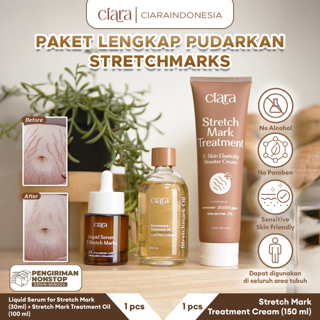 Jual [READY STOCK Paket Combo Anti Stretch Mark] Ciara Stretch Mark ...