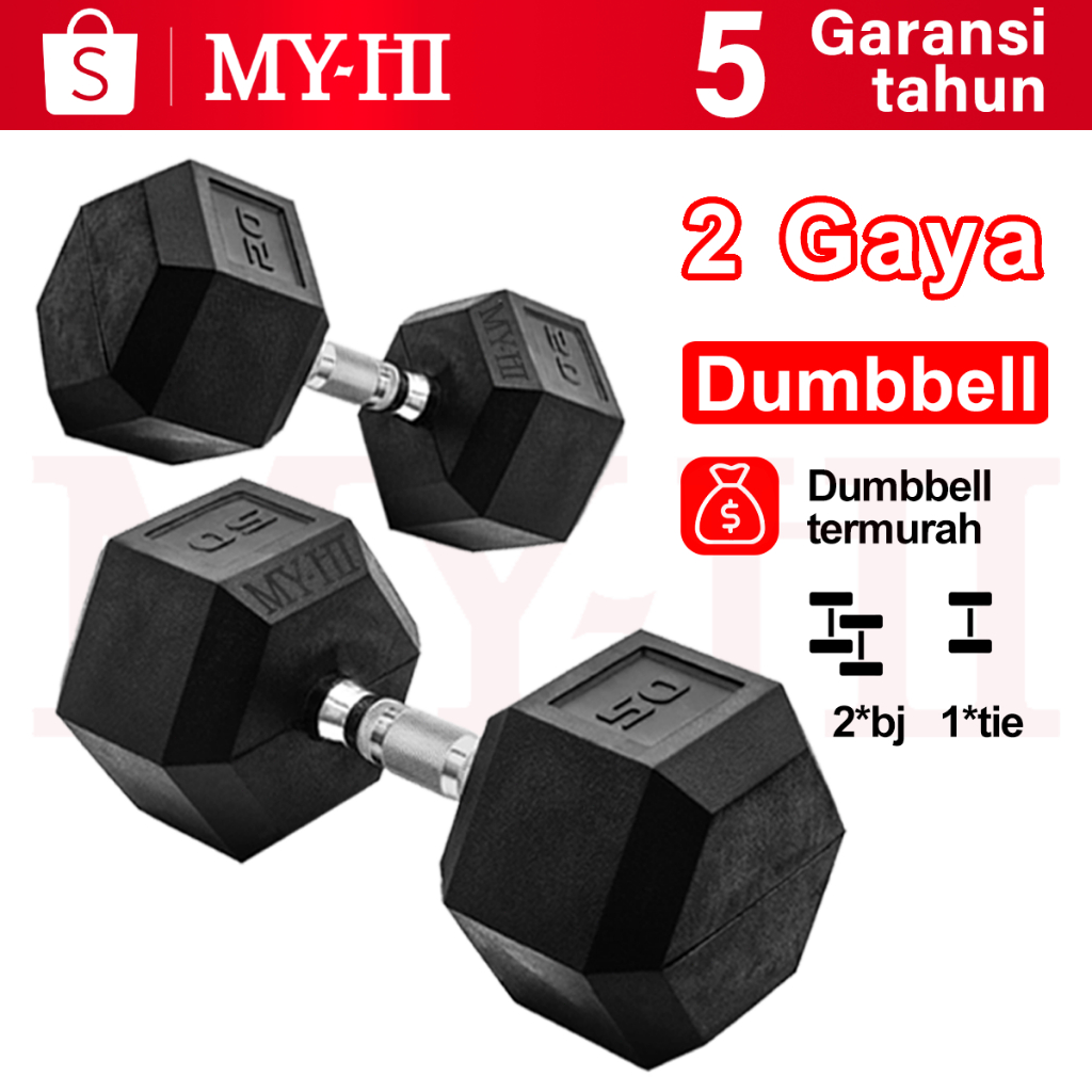 Jual MY-HI Mini Dumbbell set 5KG 10KG Anti slip Barbel Dumbbell