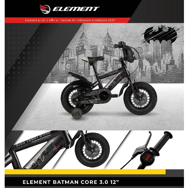 Jual SEPEDA ANAK ELEMENT KIDS BIKE BATMAN CORE 3.0 12 / 16 / 18 INCH ...