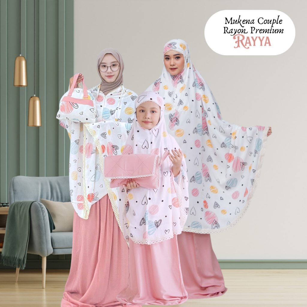 Mukena Couple Rayon Premium 2in1 Rayya | Harga per Satuan