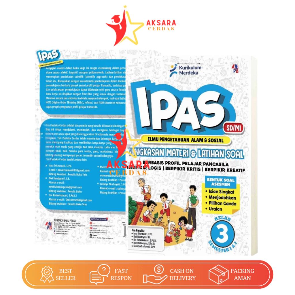 Jual Buku IPAS Kelas 3 SD Ilmu Pengetahuan Alam dan Sosial Berbasis ...