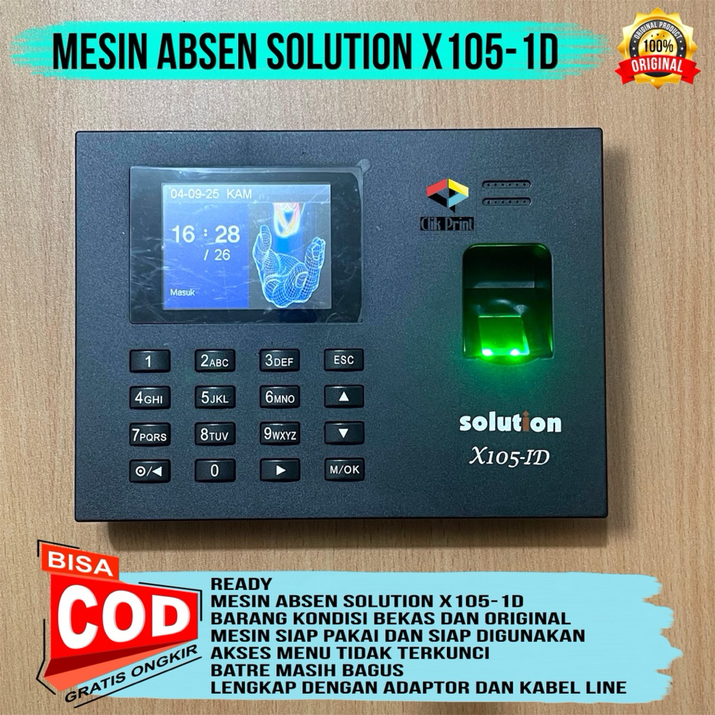 Jual Mesin Absen Sidik Jari Solution X105 | Shopee Indonesia
