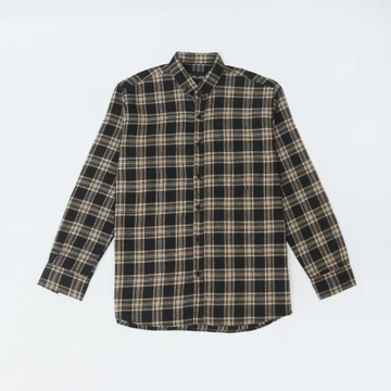 ALJOSA Kemeja Flannel Pria Lengan Panjang Hem Flanel Baju Cowok Motif Kotak Premium