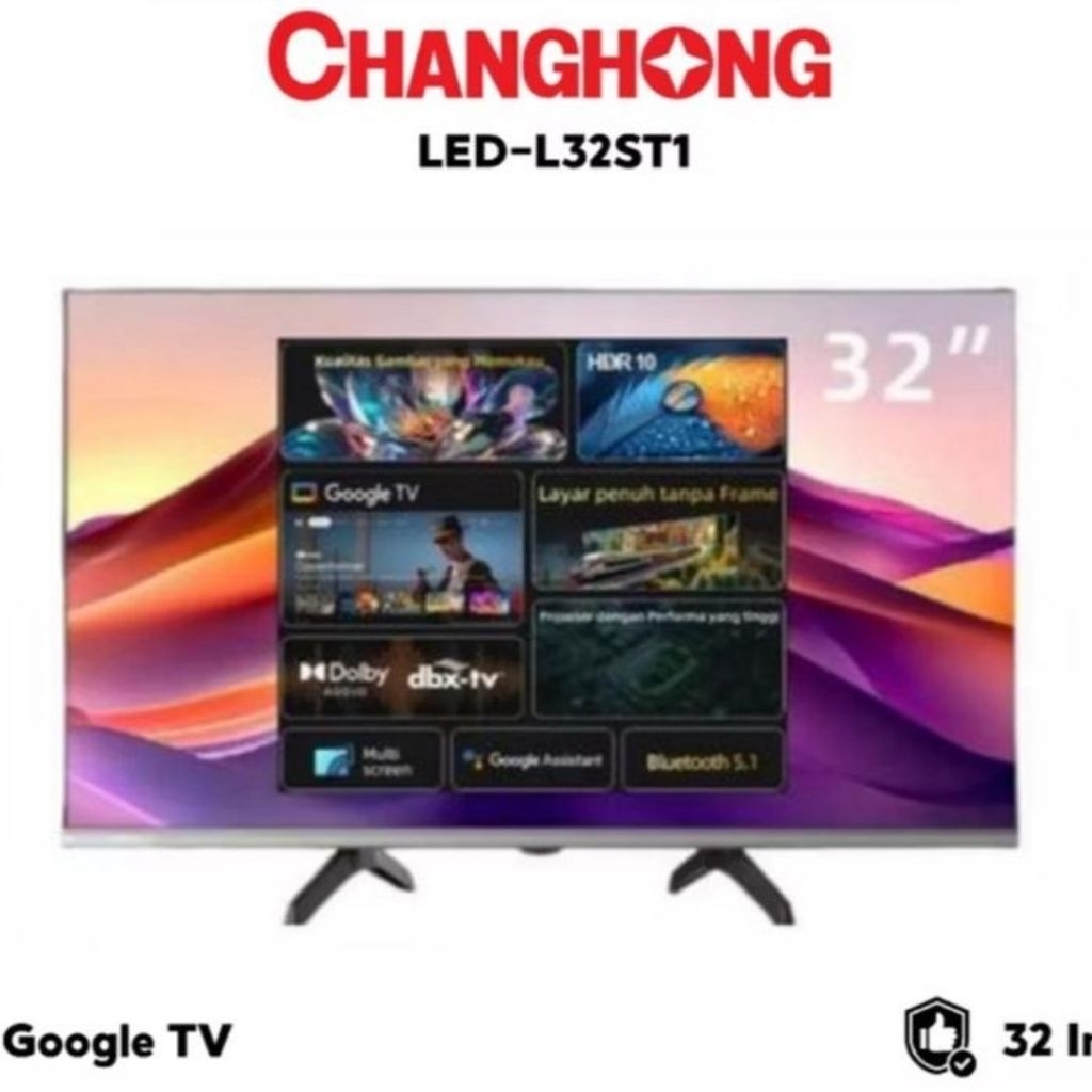 Jual CHANGHONG LED TV 32 inch L32ST1 Goggle TV+ Breket | Shopee Indonesia