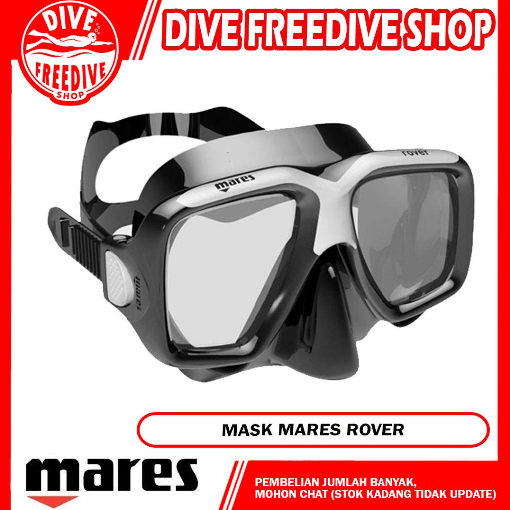 Jual Mask Mares Rover Black White Masker Selam Snorkeling Scuba Diving ...