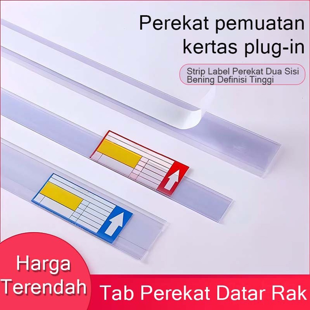 Jual 10pcs Price Rail Double Tape 90cm Label Harga Minimarket Adhesive ...