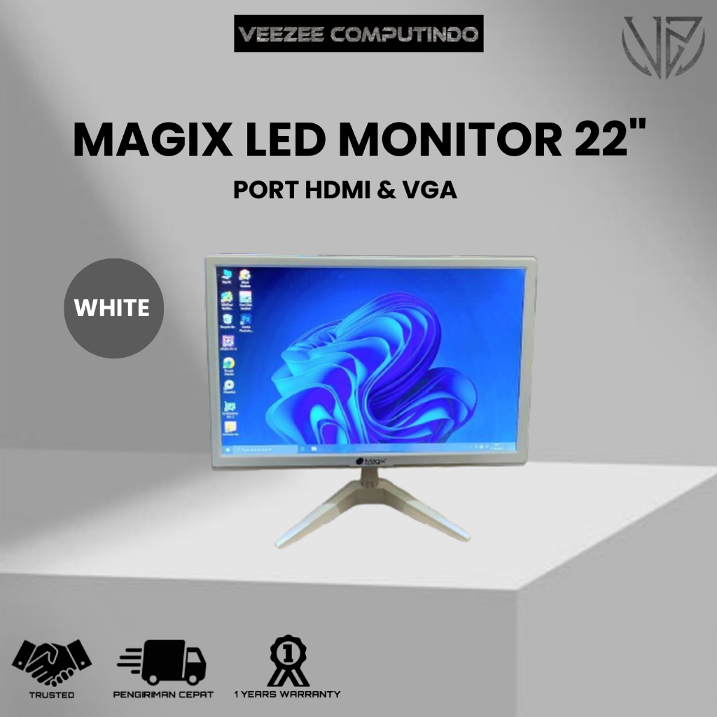 Jual MONITOR LED 22 INCH MAGIX SOCKET VGA DAN HDMI BARU GARANSI ...