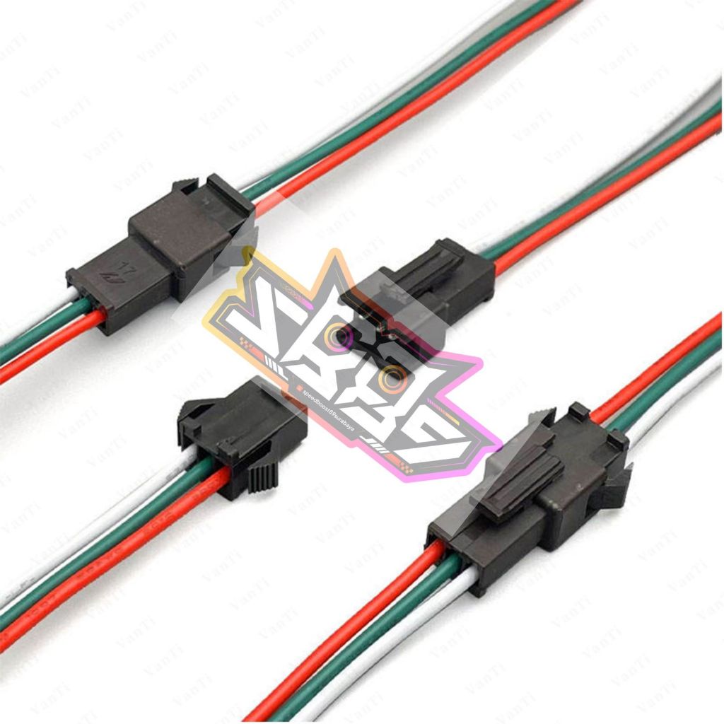 Jual SB Socket 3 PIN Plus Kabel / Konektor JST 3 PIN LED DC Male Female ...
