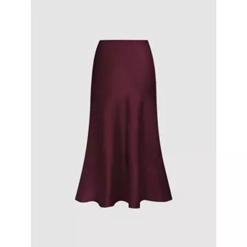 Rok Satin A Line Premium Anggun Mewah Flowy Look Korean SIZE S XXXL