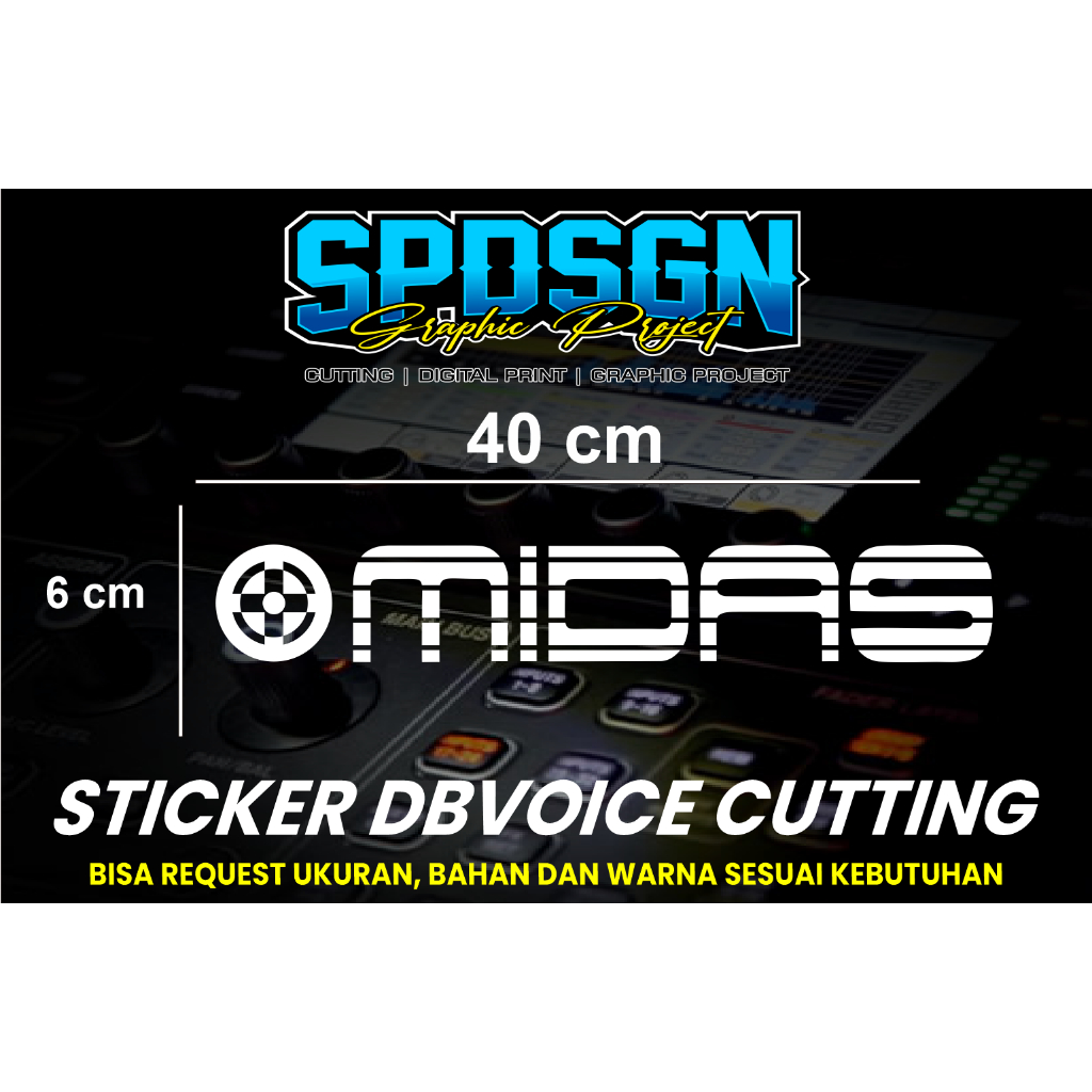 Jual Sticker Logo MIDAS hardcase box sound anti air | Sticker Sound ...