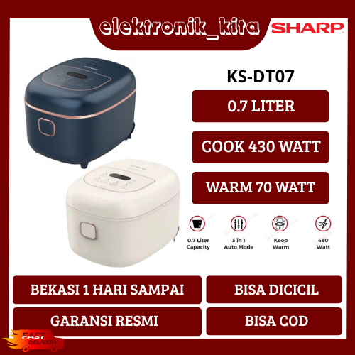 Jual SHARP RICE COOKER DIGITAL 0.7 LITER KS-DT07 KSDT07 KS DT07 MAGIC ...