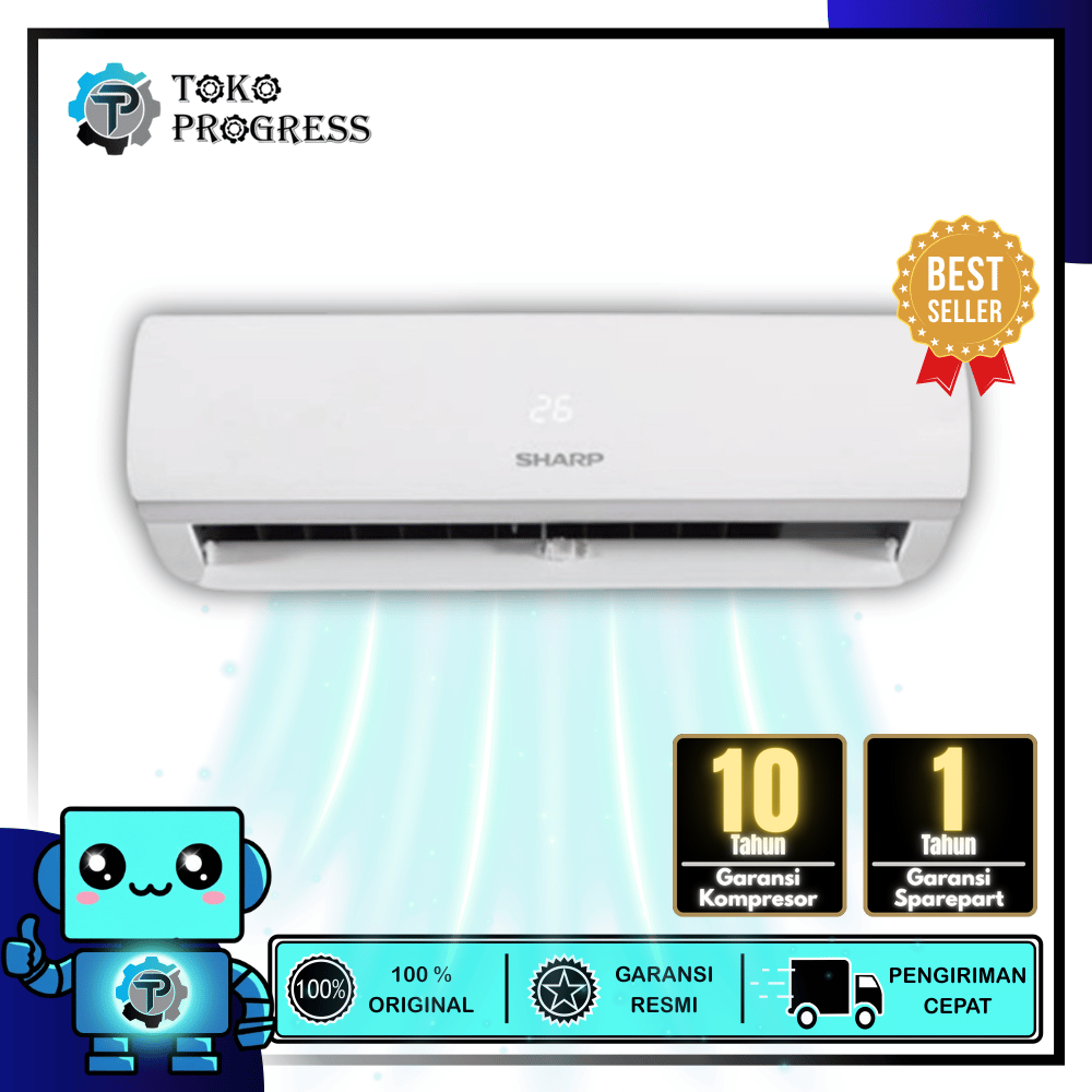 Jual AC SHARP 1 PK AH-A9ZCY / A9ZCY 765W GOLD FIN EVAPORATOR + TURBO ...