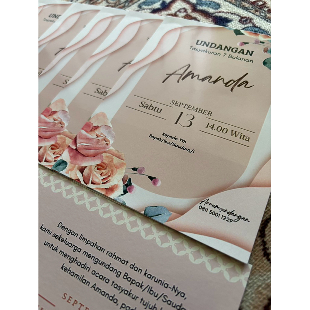 Jual Cetak Undangan Custom Desain Sendiri / Dari Customer | Shopee ...