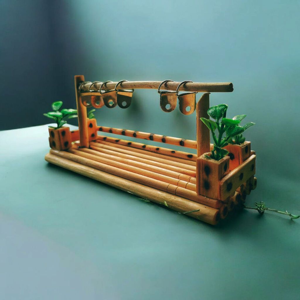 kerajinan stik es krim tempat jemuran / prakarya Sekolah / miniatur