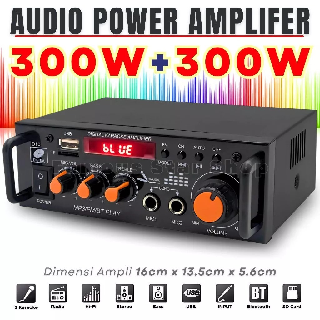 Jual COD POWER AMPLIFIER BLUETOOTH FLECO F-296 Audio Penguat Suara Full ...