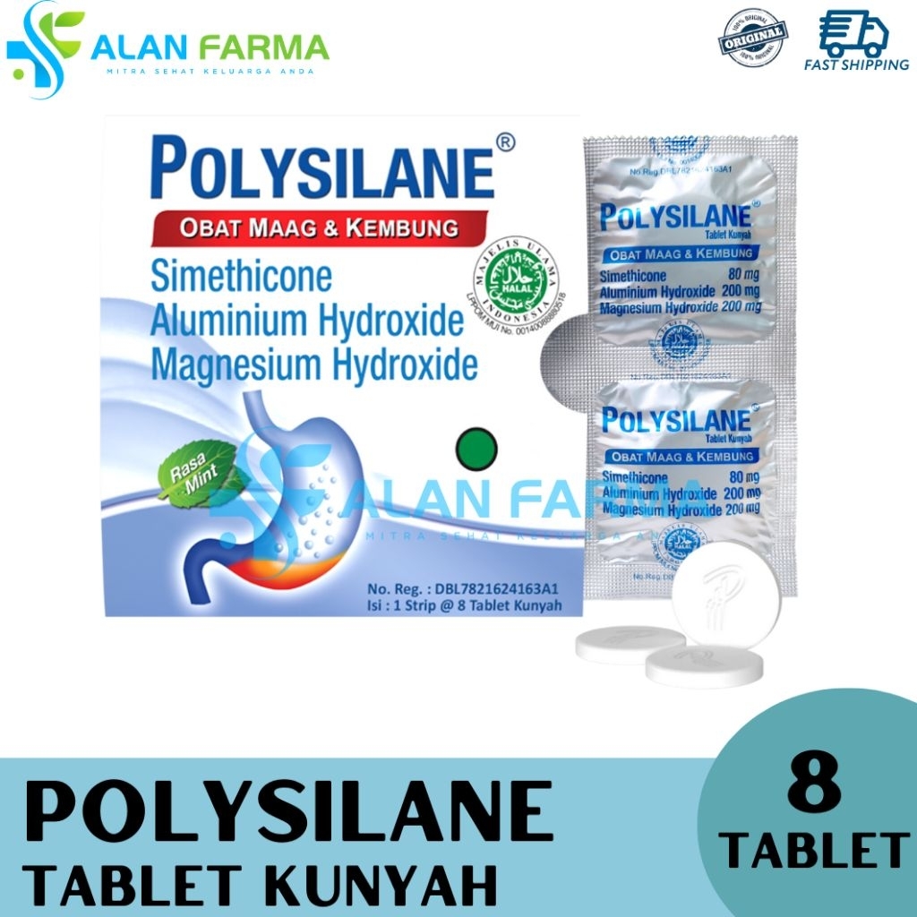 Jual Polysilane Tablet Strip dan Kotak | Polysilane Tablet Kunyah ...