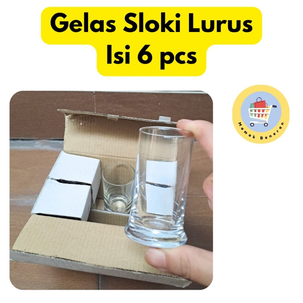 Jual Gelas Sloki Lurus Mini Kecil isi 6 pcs | Shopee Indonesia