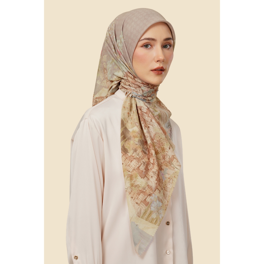 ZYTADELIA Sadera Scraves Series Printed Scarf Hijab Segi Empat Hijab Aire Voile Hijab Premium Hijab Motif
