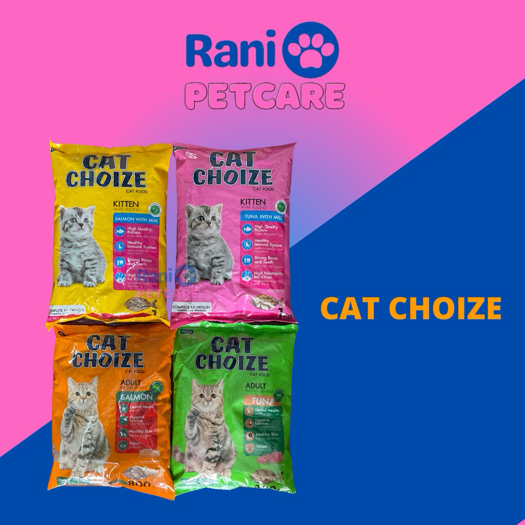 Jual (Rani Petcare) CAT CHOIZE ADULT 800gr KITTEN 1 kg Tuna Salmon ...