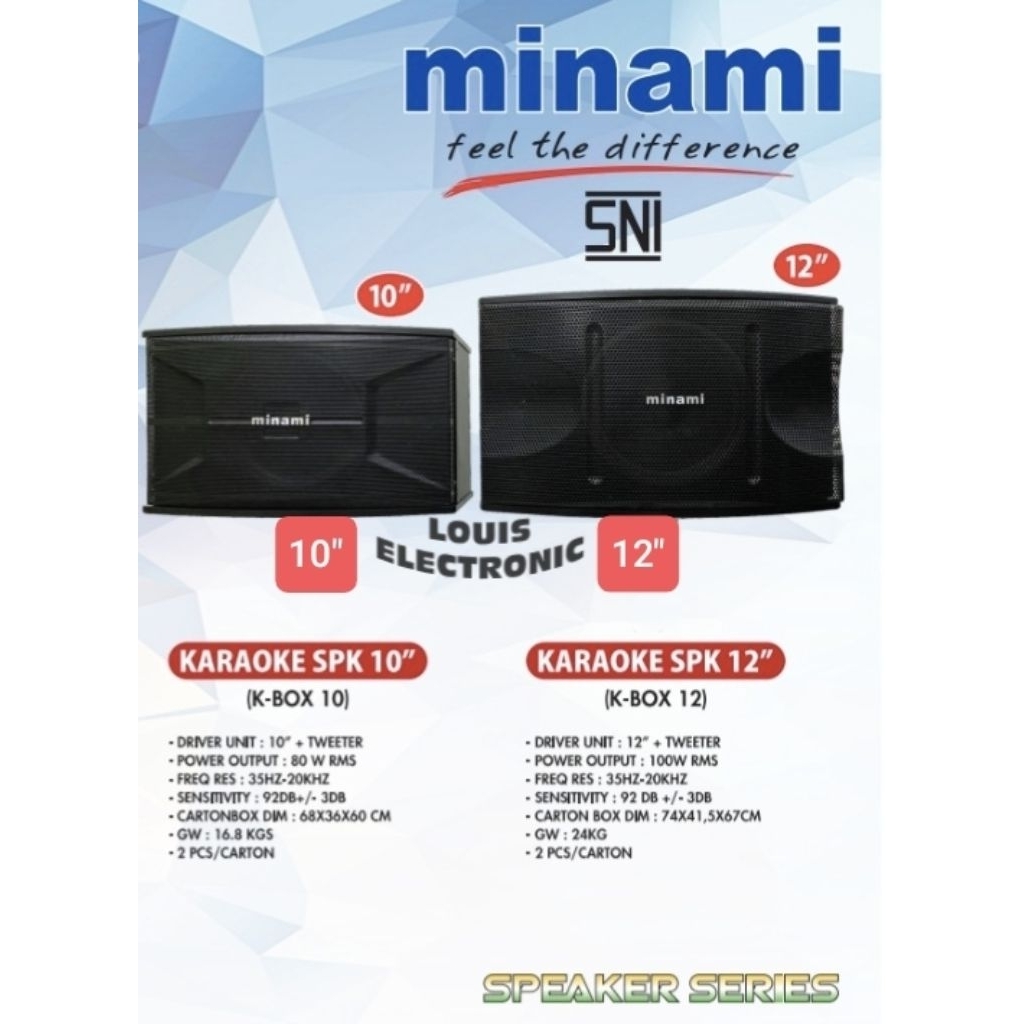 Speaker Pasif 12 Inch Karaoke Minami K-BOX 12 ORIGINAL Pcs