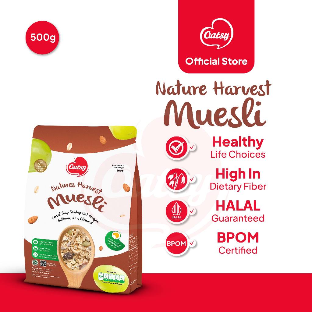 Jual OATSY Muesli Natures Harvest 500gr | Shopee Indonesia