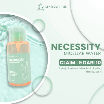 Madame Gie Necessity Micellar Water 300ml Make Up Remover Cleansing Water For All Skin Type