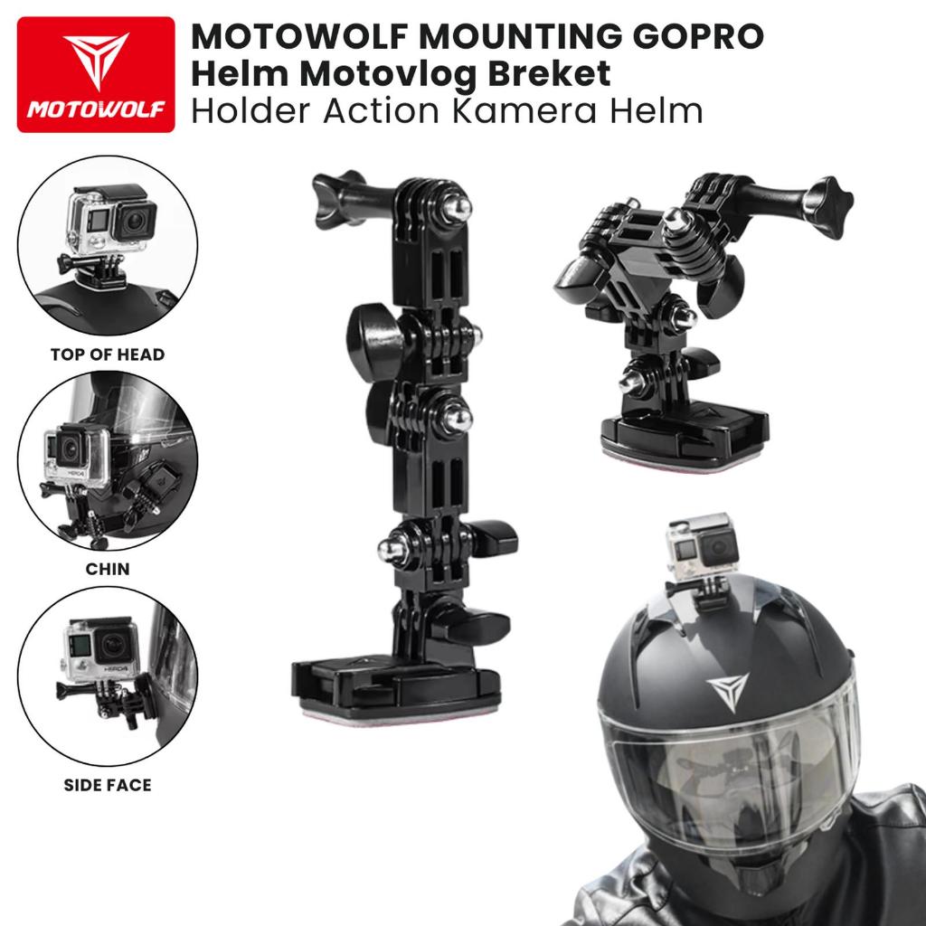Jual Motowolf Helm Gopro Mounting Universal Holder | Shopee Indonesia