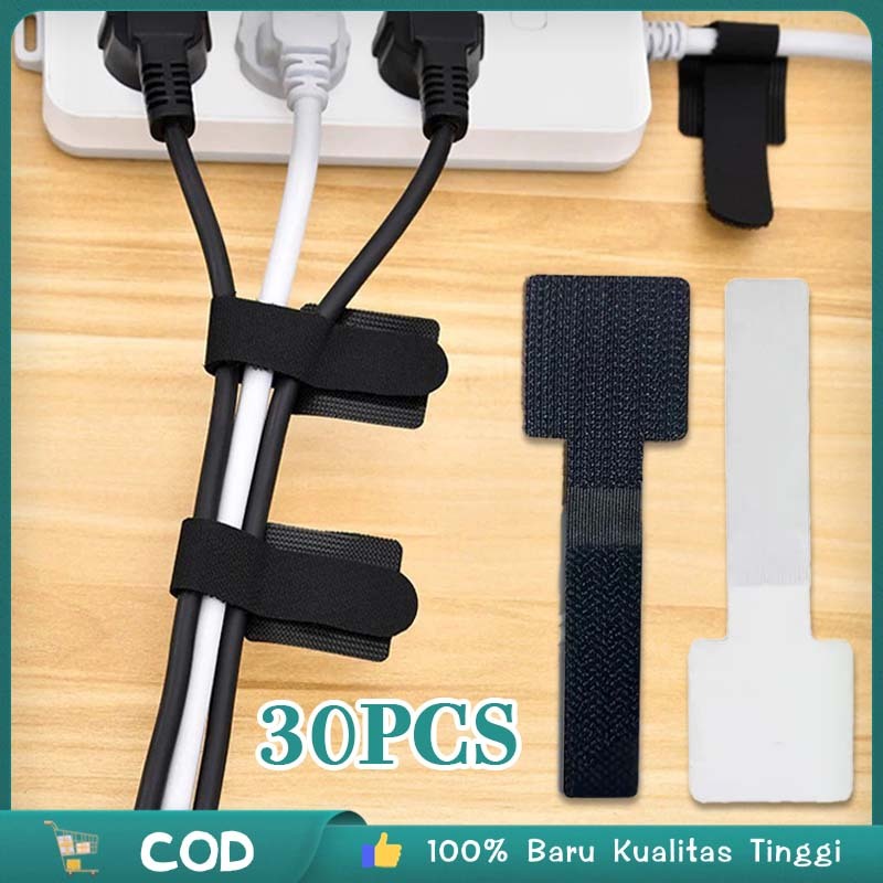 Jual 30pcs/set Kabel Organizer Cable Management Pengikat Kabel Klip ...