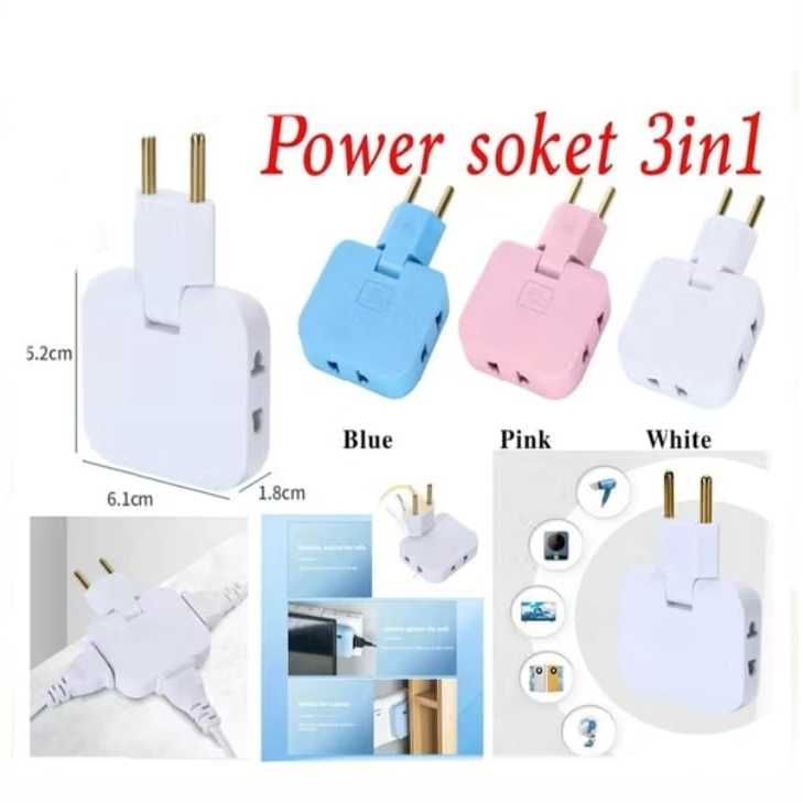 Jual Power Soket 3in1 Colokan Multifungsi Praktis Dibawa Kemana Saja ...