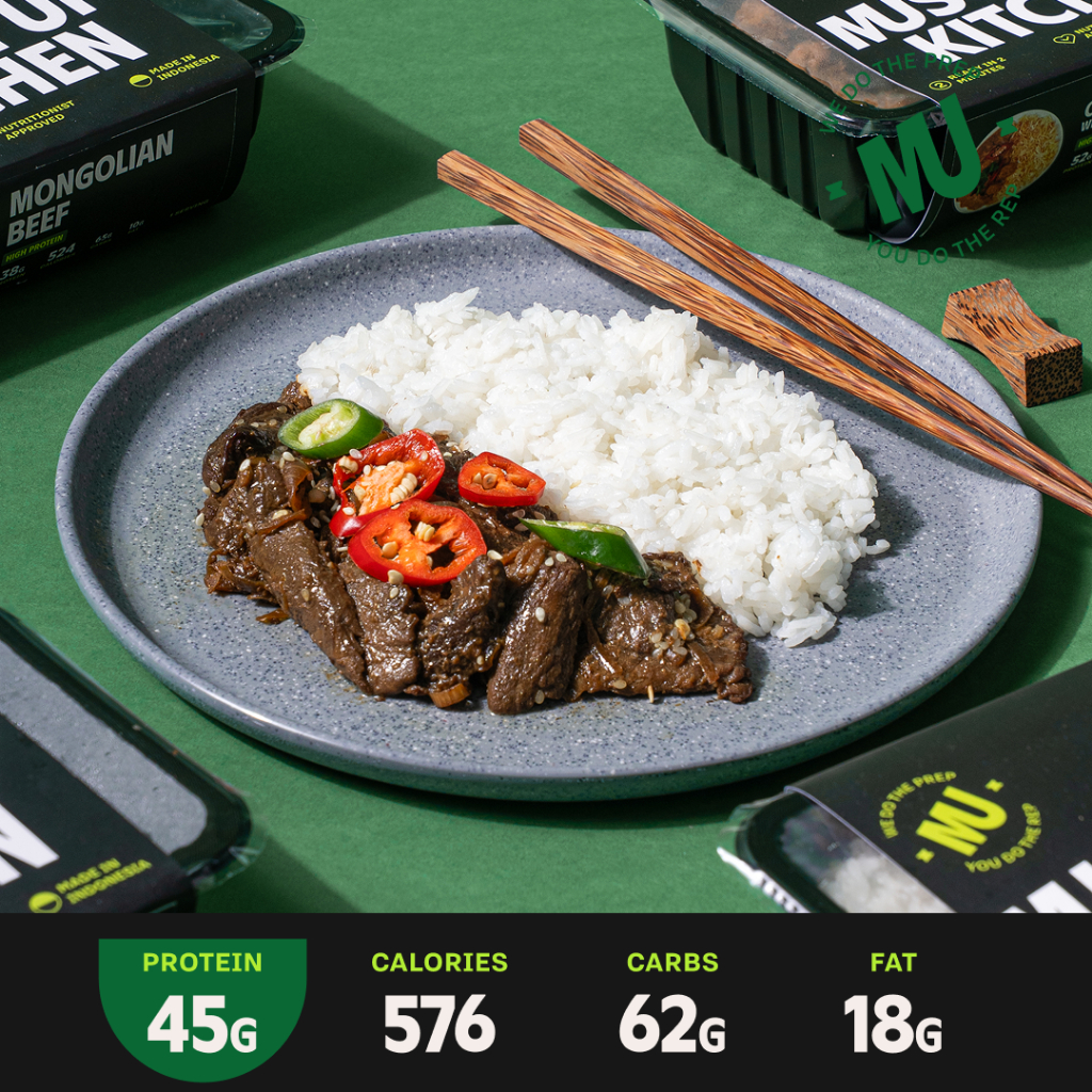 Jual Muscle Up Kitchen - Mongolian Beef Rice - 45g Protein | Shopee ...