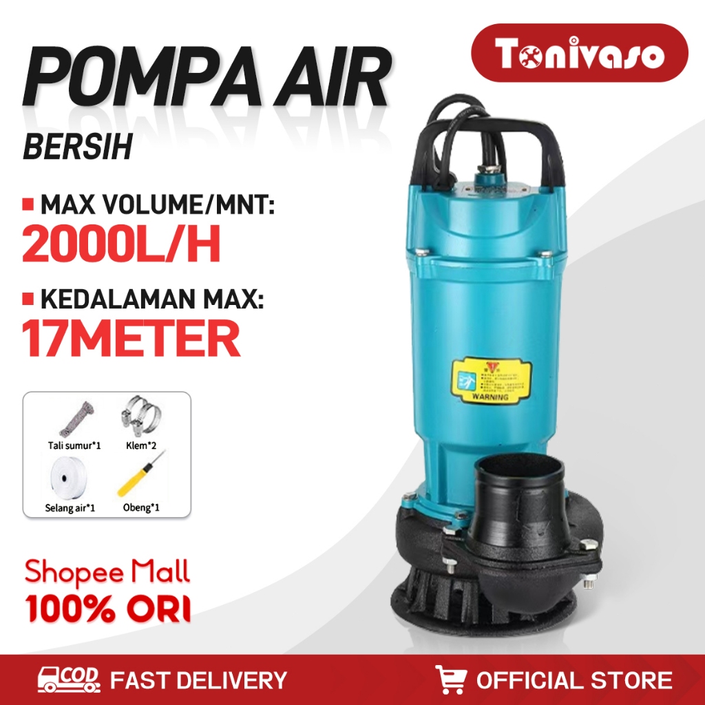 Tonivaso 1500W /3 inch /Pompa submersible aliran tinggi /volt pompa /rumah tangga pompa /irigasi pertanian kecil irigasi sumur pompa