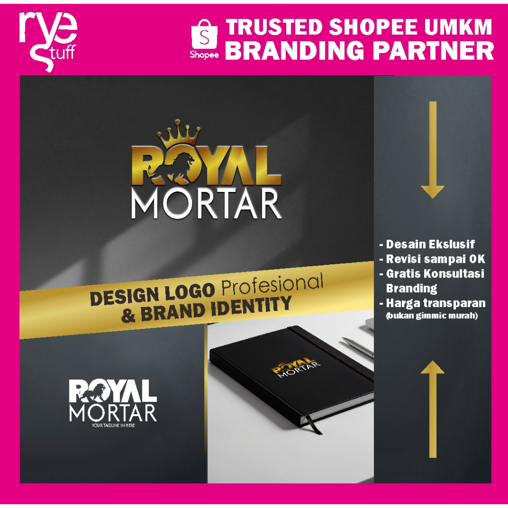 Jasa Desain Logo Profesional Free Mock Up