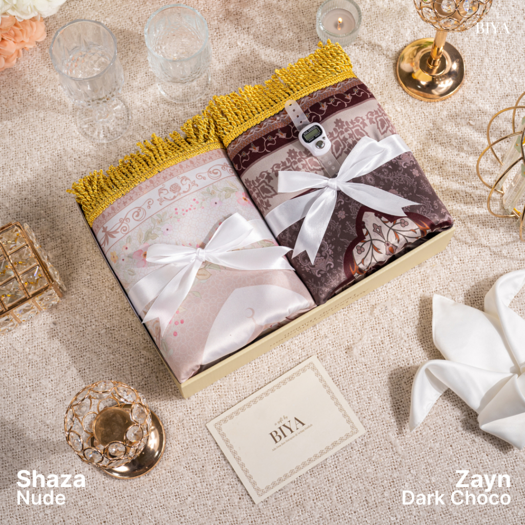 Jual GIFT SET TAZBIYA SAJADAH BUSA COUPLE DEWASA I Hadiah Pernikahan I ...