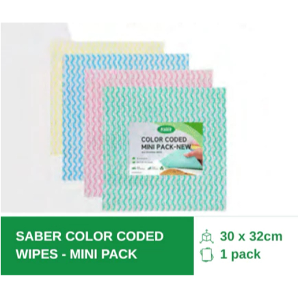 Jual Color Coded Wipes New Mini Pack isi 10 Sheets Red Yellow Green ...