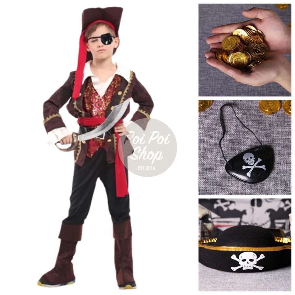 Jual Kostum Bajak Laut Pirate Anak Laki-laki Aksesoris Pirate Set ...