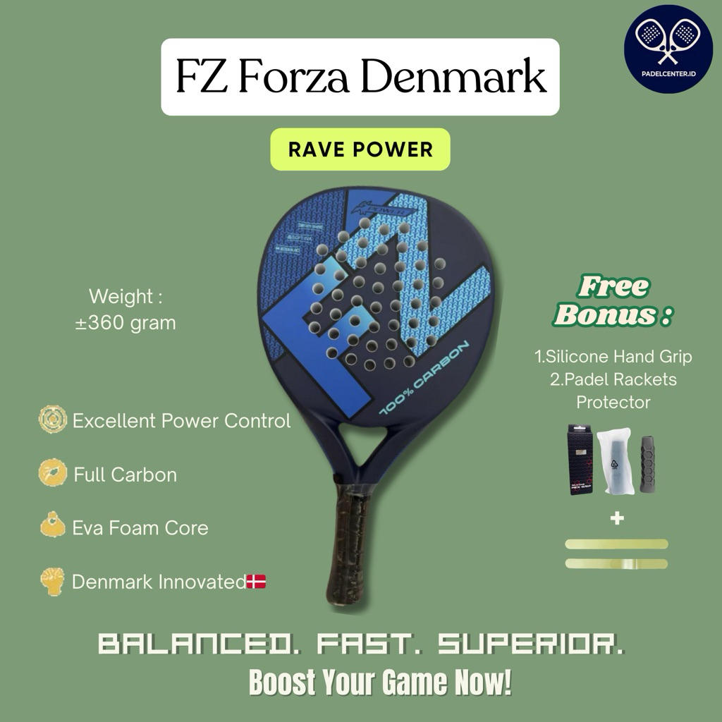 Jual FZ Forza Rave Power Series Full Carbon Padel Racket | Shopee Indonesia