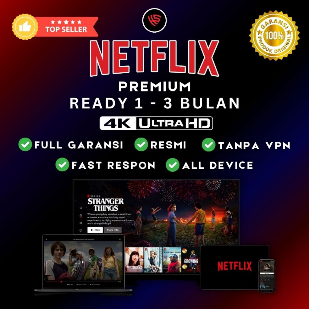 NETFLIXXX 1-3BULAN AMANAH PREMIUM RESMI UHD 4K BERGARANSI 100%