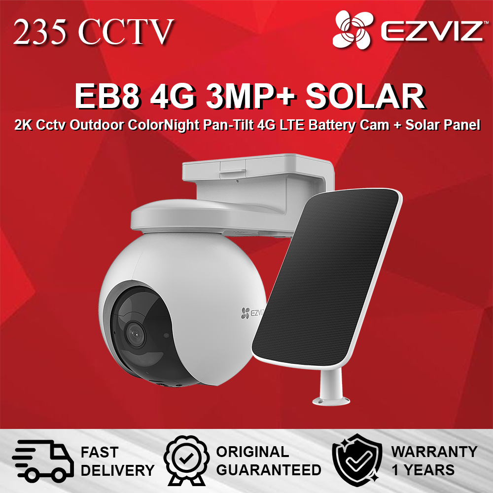 Jual EZVIZ EB8 3MP 2K Cctv Outdoor ColorNight Pan-Tilt 4G LTE Battery ...