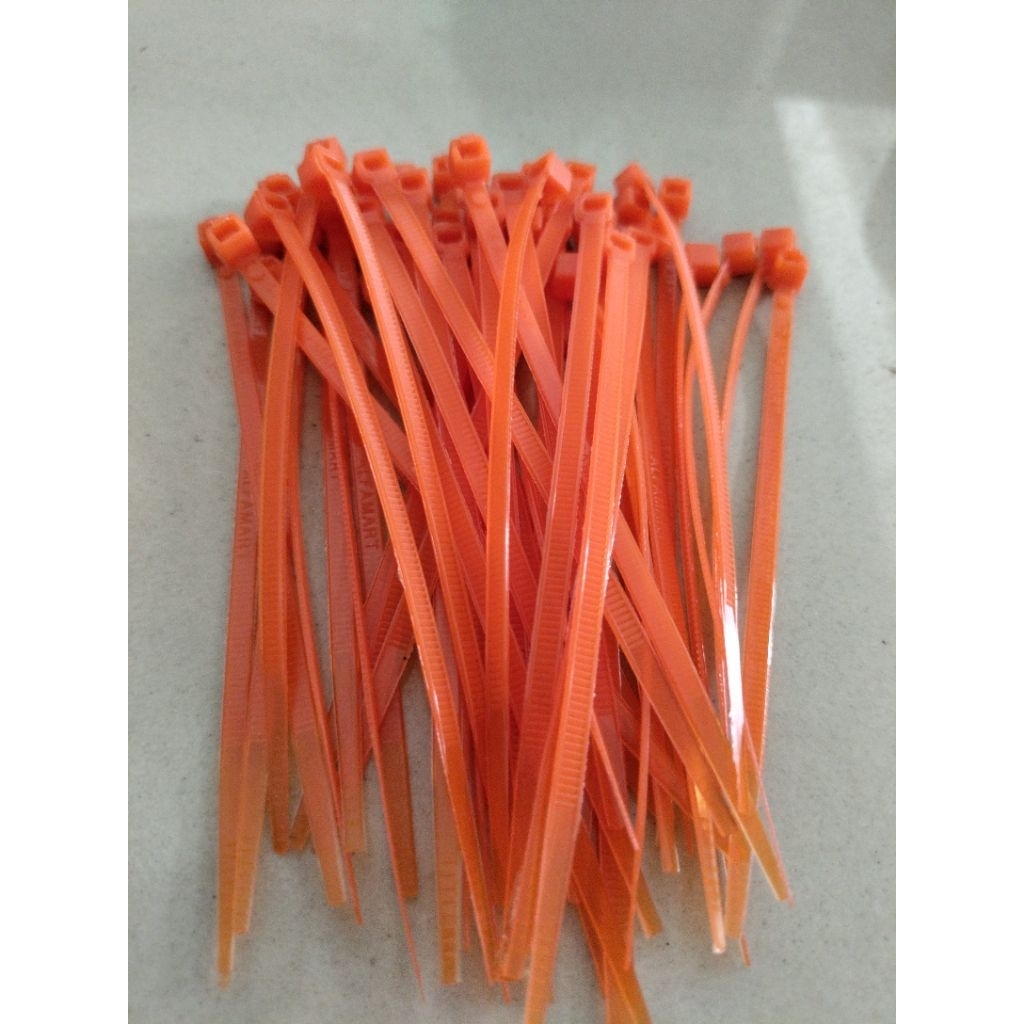 Jual 50 pcs cable ties/tali ties tali pengikat warna orange ukuran 2 ...