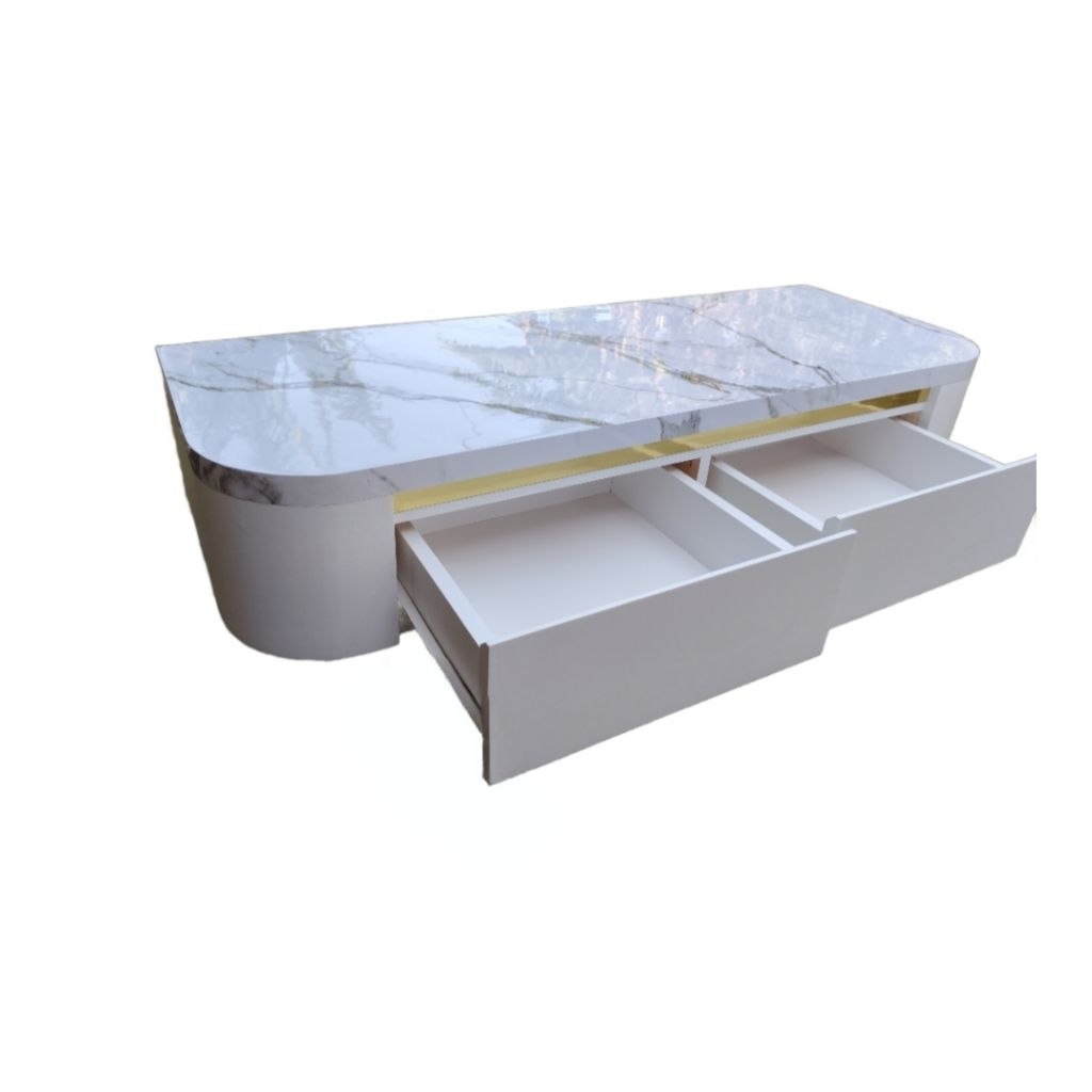 Jual Meja Gantung Lengkung List Gold 2 Laci | Shopee Indonesia