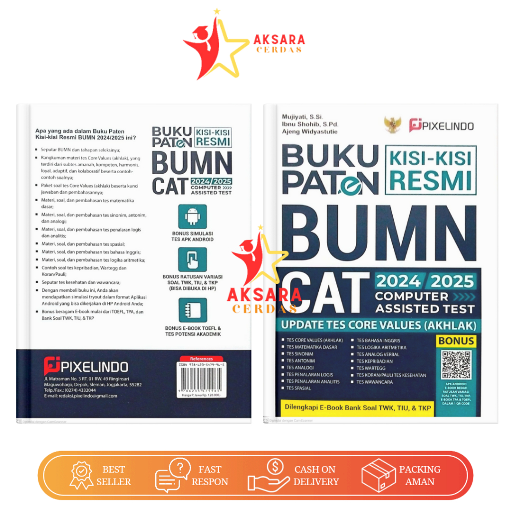 Jual Buku Paten Kisi Kisi Resmi BUMN CAT 2024 - 2025 Update Tes Core ...
