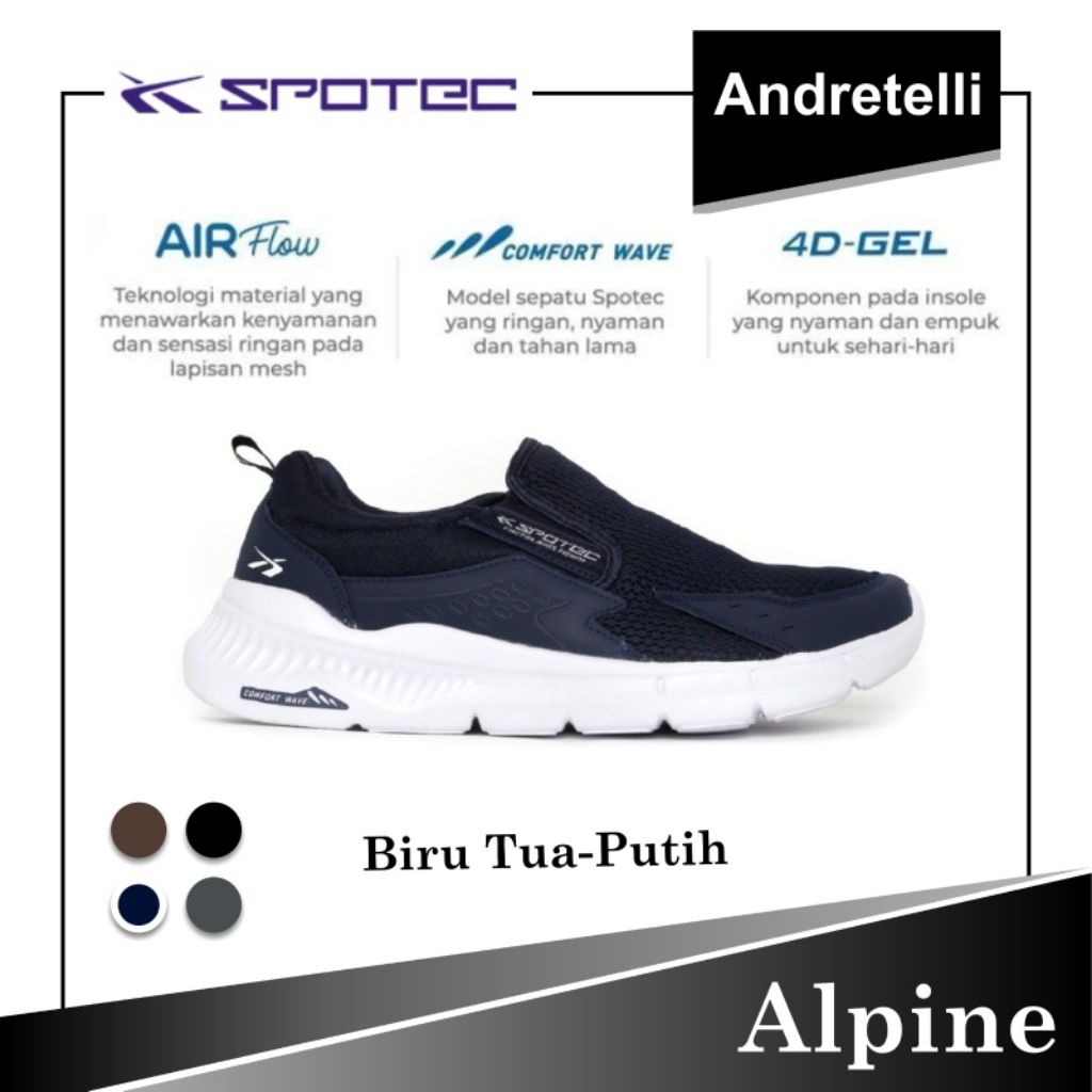 Jual SPOTEC ALPINE Sepatu Walking BIRU TUA / PUTIH | Shopee Indonesia