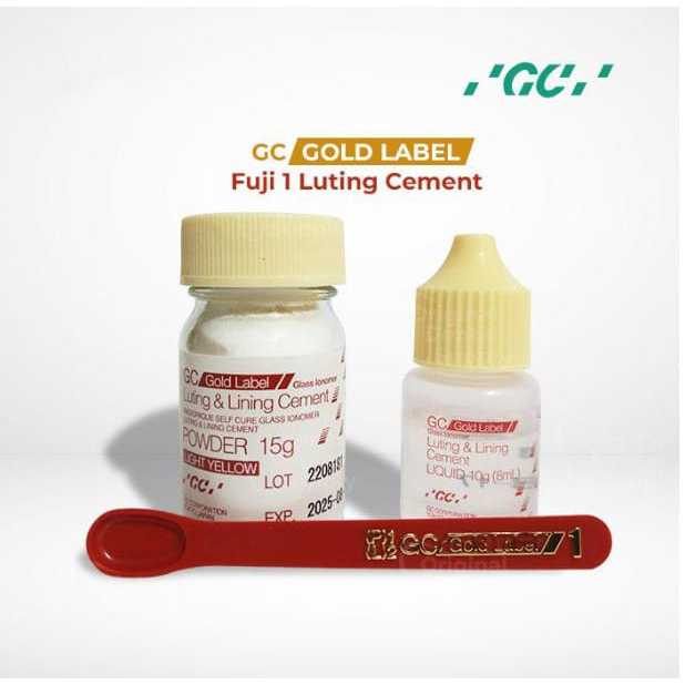 Jual Dental fuji 1 mini pack luting & lining cement gold label merek GC ...