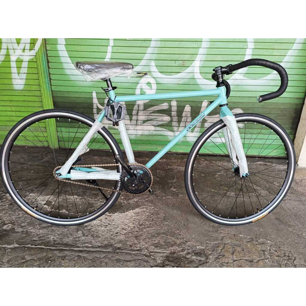 Jual sepeda fixie 700c merk ODDESY FRAME BESI HI-TEN MODEL REM TERPEDO ...