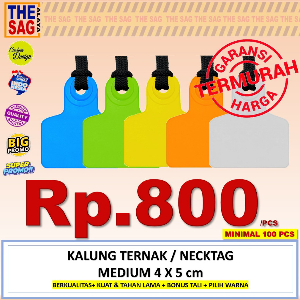 Jual NECKTAG 4X5cm BLANK (HARGA PER PCS PEMBELIAN MINIMAL 100 PCS ...